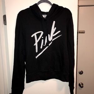 VS Pink Pullover Hoodie - Black - Large